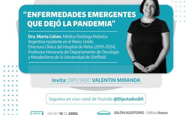  CHARLA DE LA DRA MARTA COHEN EN LA PLATA: ENFERMEDADES EMERGENTES QUE NOS DEJÓ LA PANDEMIA